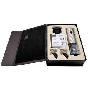 Peugeot Electric Wine Opener Set Stainless Steel w/ Box Tested & Works Great